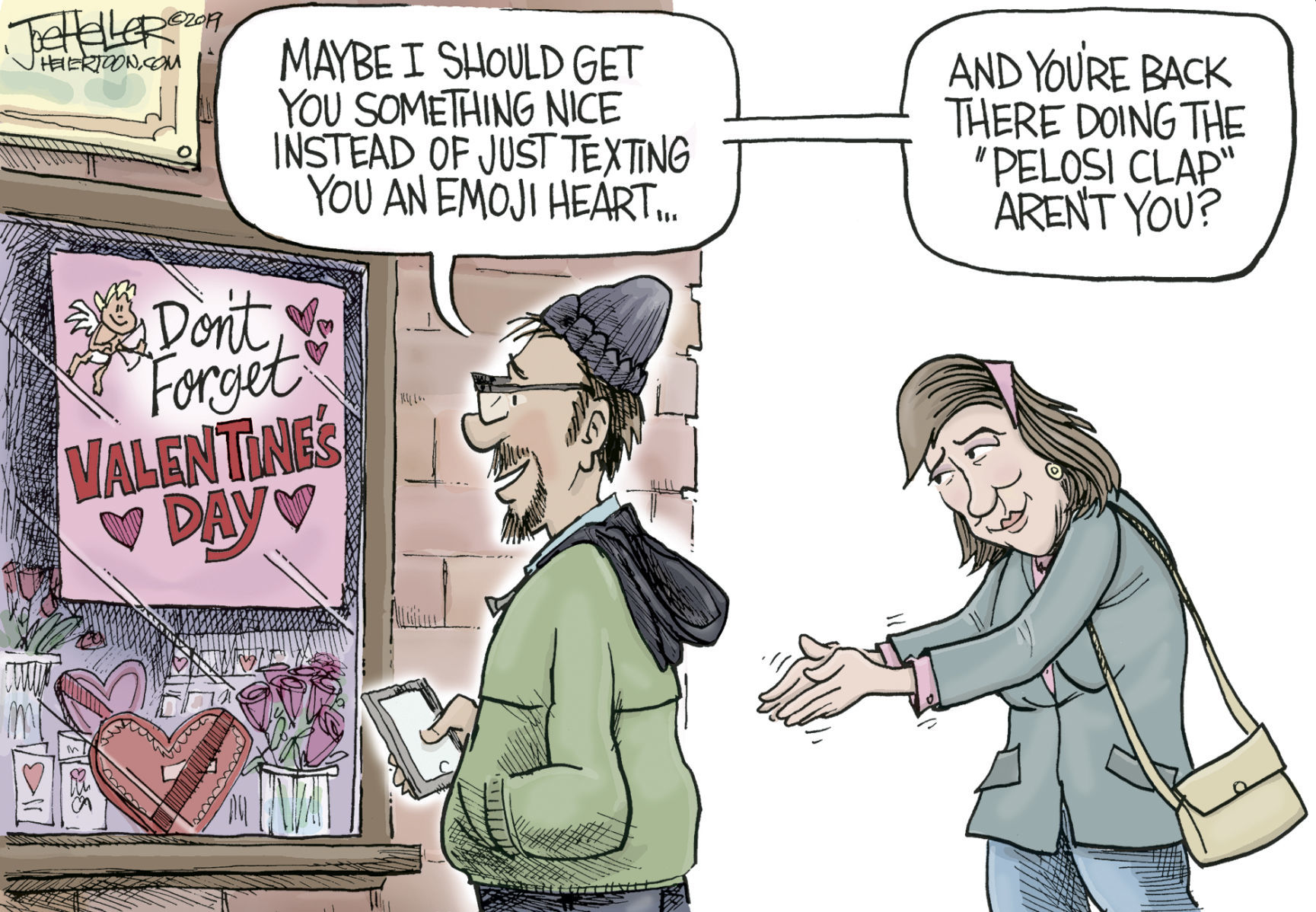 Pelosi Clap by Joe Heller